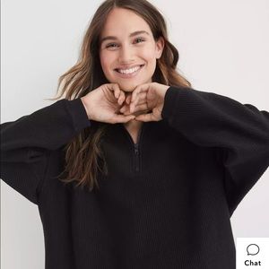 Aerie Oversized Quarter Zip Sweatshirt